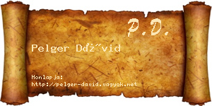 Pelger Dávid névjegykártya